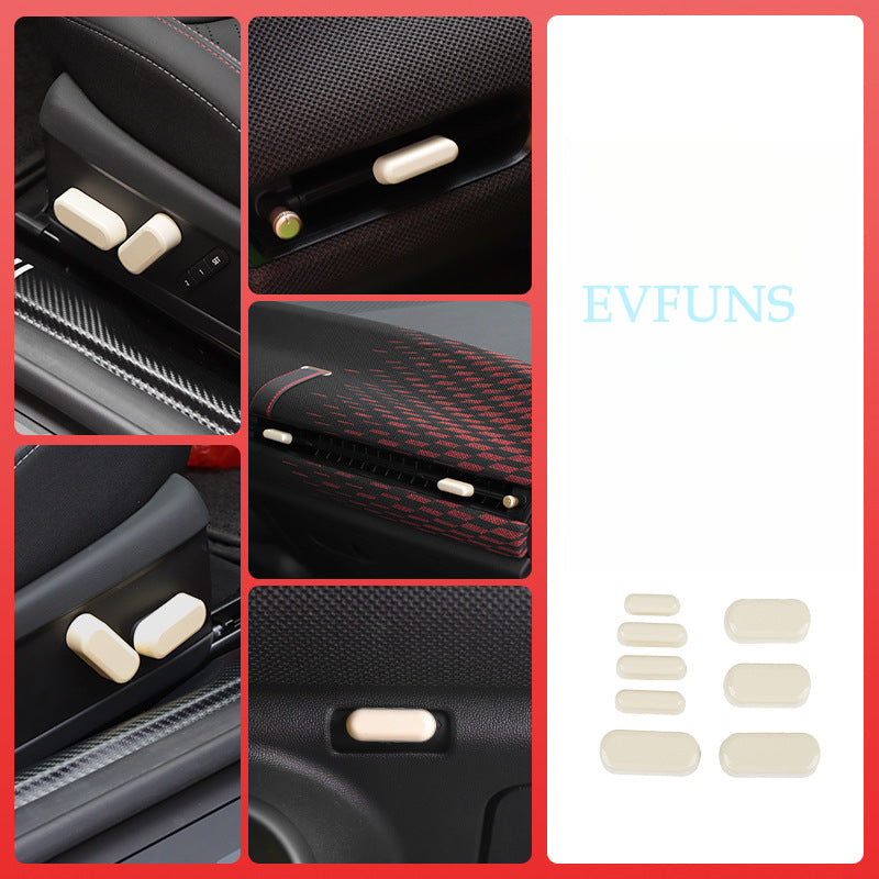 MINI J01 / J05 Seat Adjustment Button Cover – Interior Trim for Cooper EV J01/J05 [Cream White] Full Car Button Package