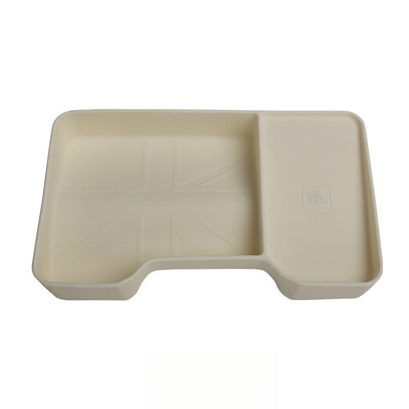 MINI J05 / U25 Silicone Center Console Liner [Off-white] J05 Dedicated Central Control Dashboard Storage Box Evfuns