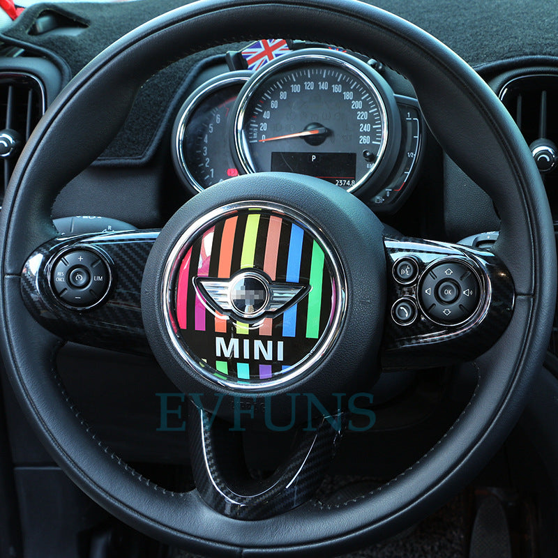 MINI Cooper 3D Steering Wheel Gel Sticker – Interior Trim for F/R Series Evfuns