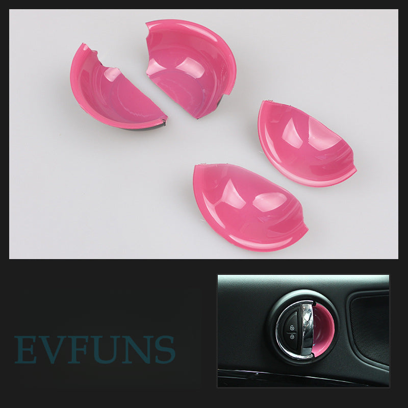 Mini Cooper F-Series Inner Door Handle Trim Cover – Set of 4 Pink [4-piece set] / as Shown in the Picture Evfuns