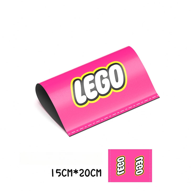 SMART Car Sticker Label – Decorative PVC Adhesive Decal (15*20cm / 8*10cm) Washable Label - Rose Red Lego Evfuns