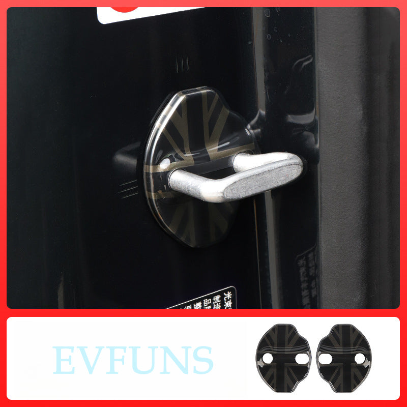 MINI Electric J01 J05 Door Lock Cover – Interior Lock Buckle Protector Dark Rice Pair Evfuns
