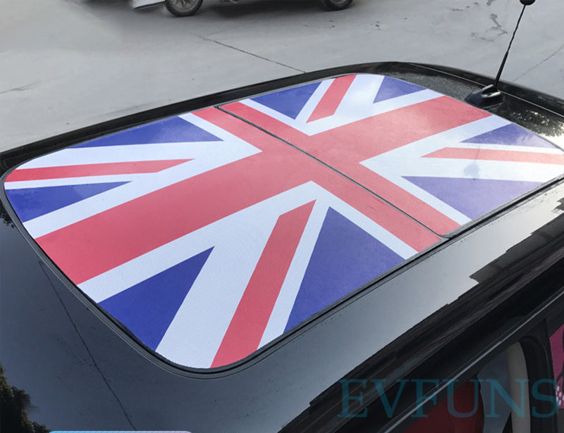 MINI Cooper Roof Sunroof Decal – Union Jack Perforated Roof Sticker for Countryman & More Evfuns