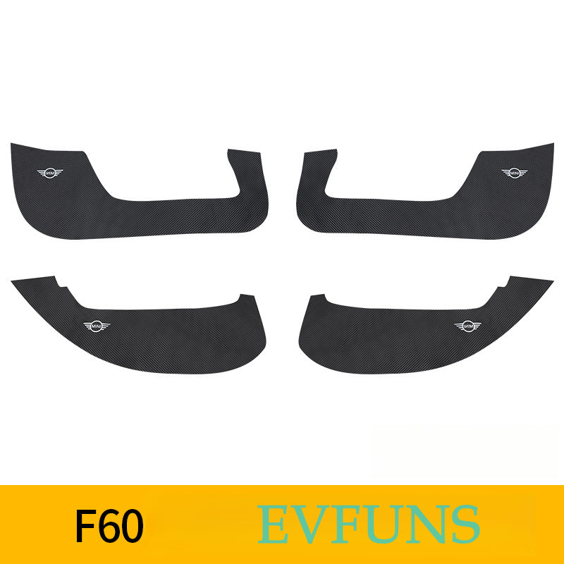 MINI Cooper Door Kick Protector Pads – R56/F55/F56/Countryman F60 door anti-kick pads (4-piece set) Evfuns