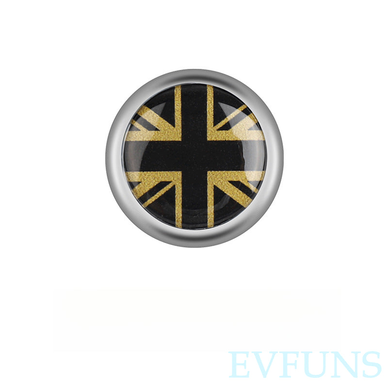 MINI Cooper Car Hook | Aluminum Alloy Adhesive Utility Hanger [Black Gold Rice Flag] One Evfuns
