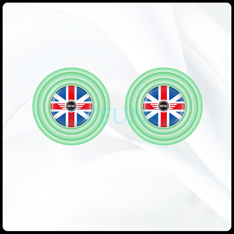 MINI Cooper Door Shock Absorber Pads Car Door Shock Absorber Pads [Redmi MINI Logo] Luminous Style (Pair) Evfuns