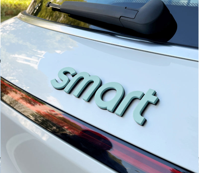 SMART Car Hood Letter Emblem & Badge Sticker – # 3/ # 1 / # 5Custom Body Decal Smart Tail Box Letter Sticker [Green 】