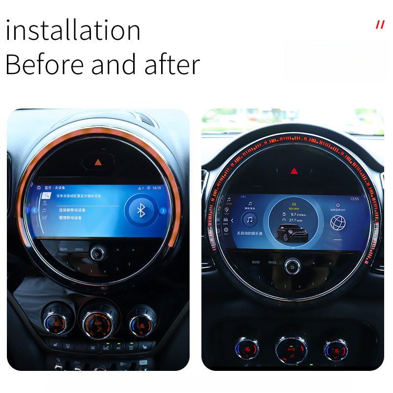 MINI Cooper F54 F60 Ambient Light Trim – Dashboard Screen Frame Cover Evfuns