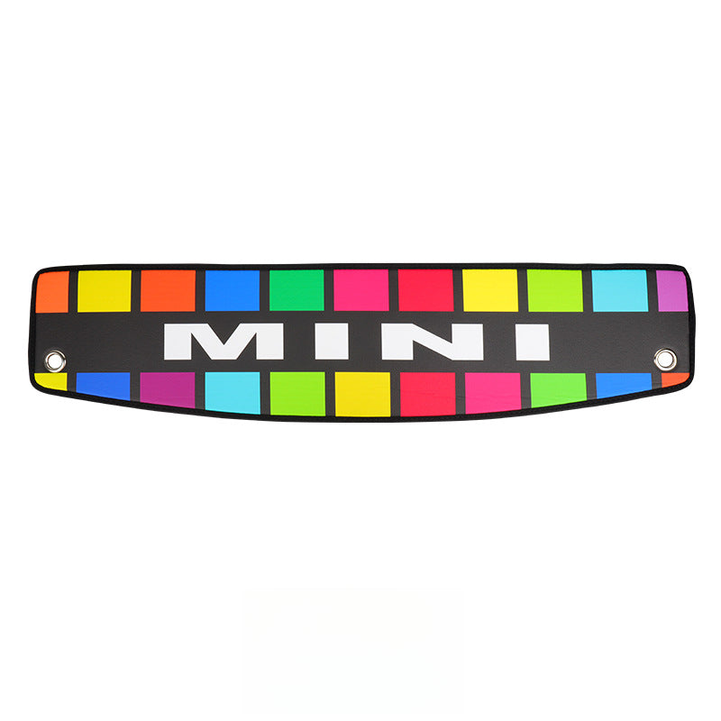MINI J01 J05 ACEMAN Rear Trunk Privacy Cover & Leather Back Window Mat [MINI Rainbow Strips] Suitable for J01 Evfuns