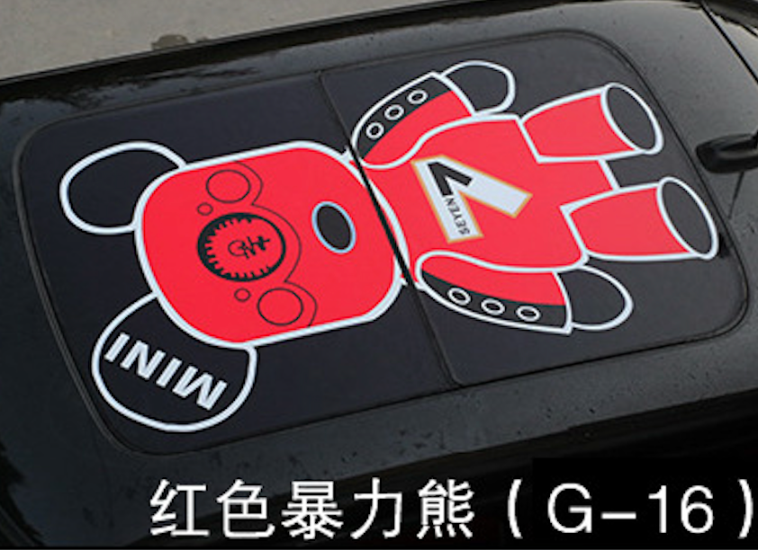 MINI Cooper Roof Sunroof Decal – Union Jack Perforated Roof Sticker for Countryman & More G16 Blue Violent Bear Evfuns