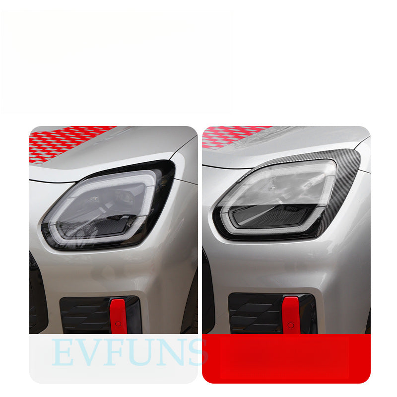 MINI JCW U25 Headlight Eyebrow Trim – Blackout Styling Kit for Fuel Models Evfuns