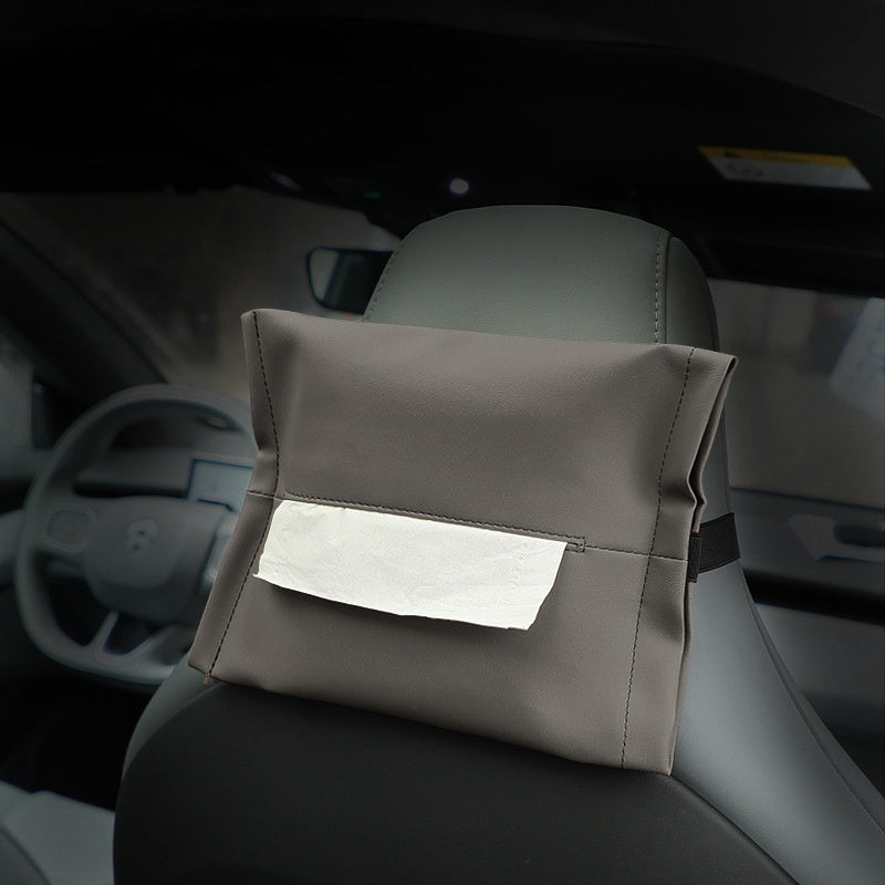 Microfiber Skin Leather Tissue Box