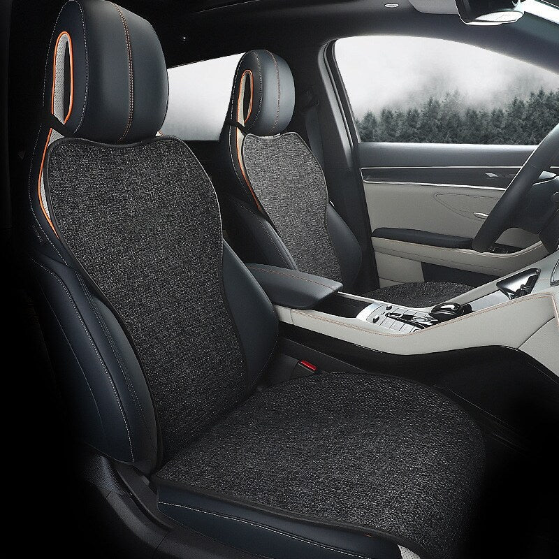 Linen Car Seat Cushion  (5-seater full set)