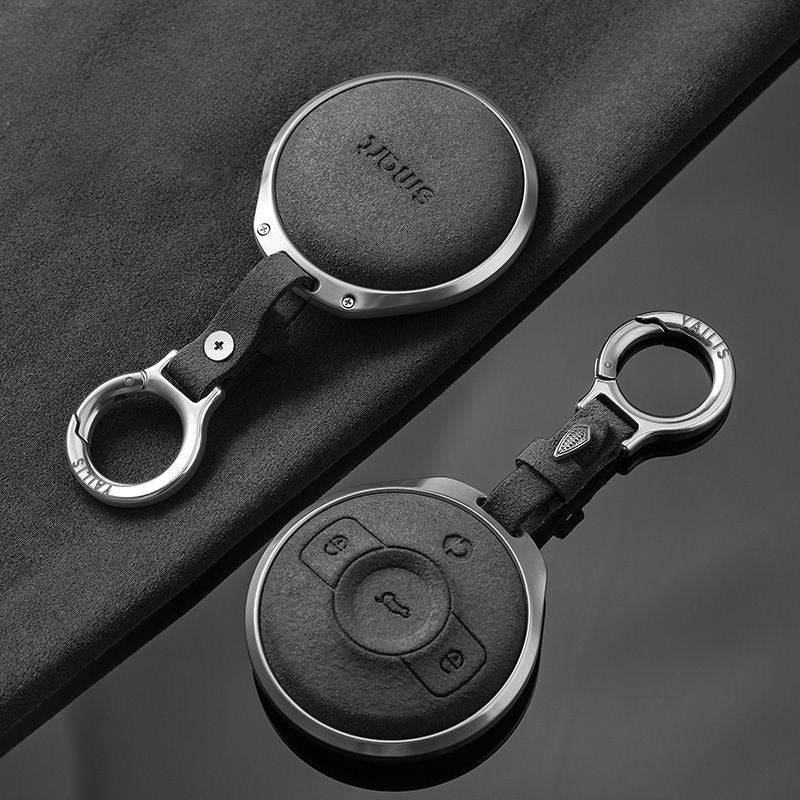 Premium Metal & Suede Key Cover for Smart #1 / Smart #3-01