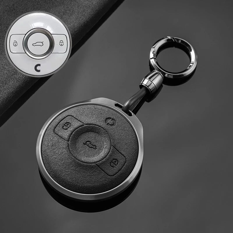 Premium Metal & Suede Key Cover for Smart #1 / Smart #3-07