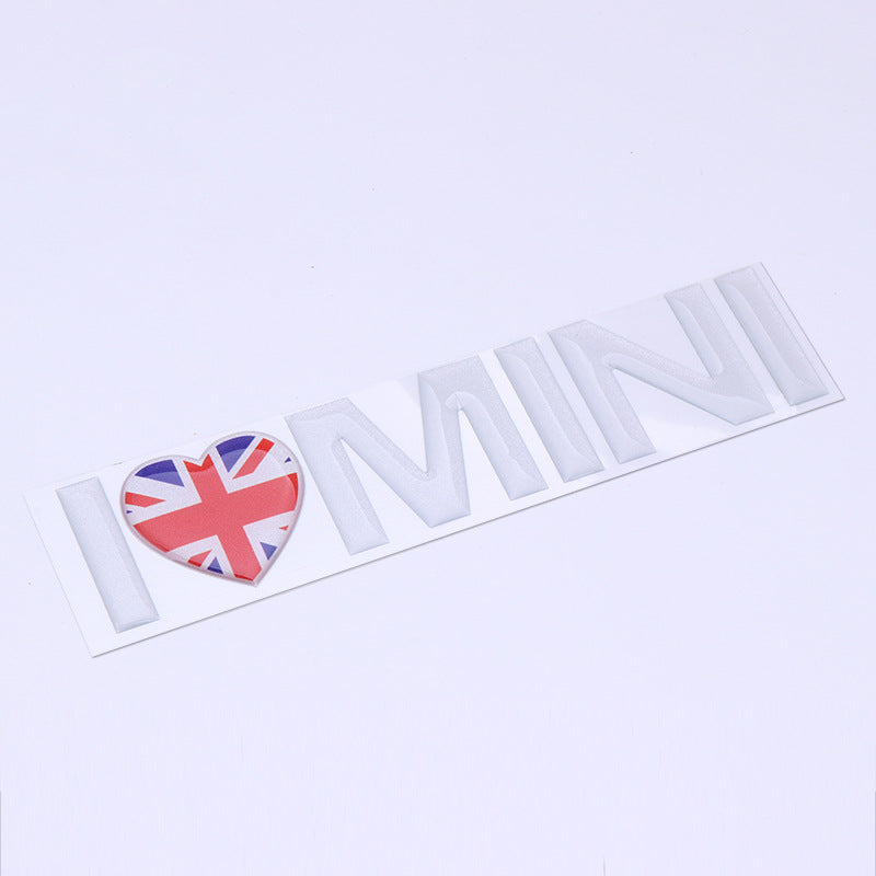 I ❤️ MINI Window Decal – Creative Waterproof Car Sticker Evfuns