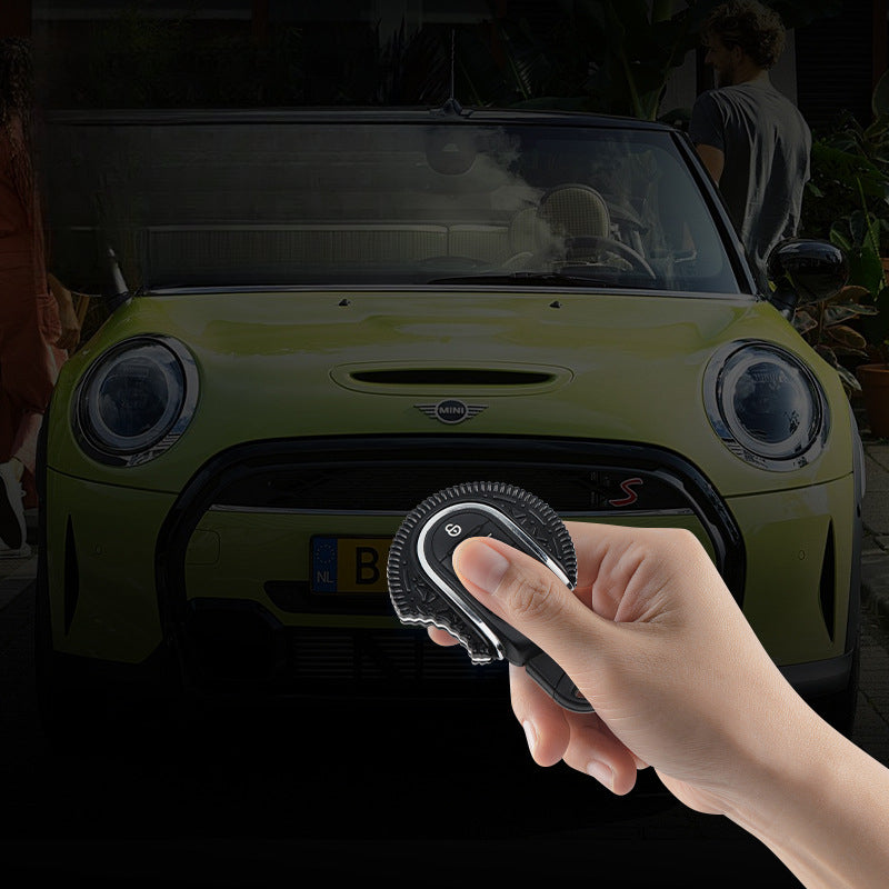 MINI Cooper Cute Oreo Key Cover Set – Key Shell + Keychain for Men & Women Evfuns