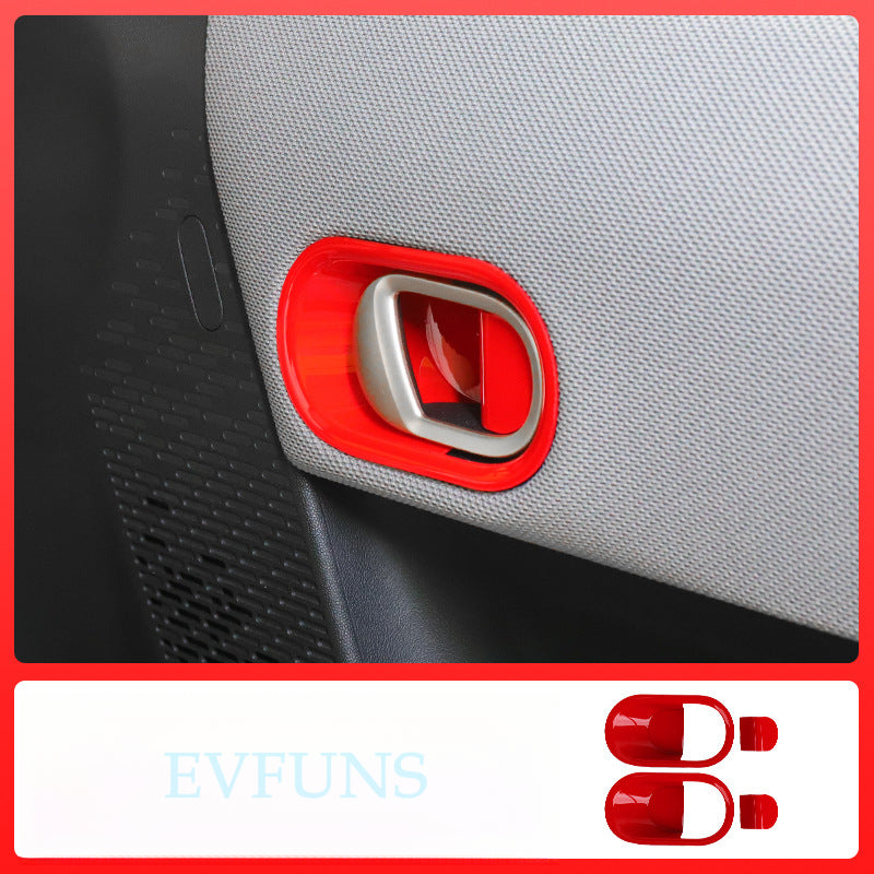 MINI F65/F66 Interior Door Handle Armrest Trim Cover Red 2 Pack Evfuns