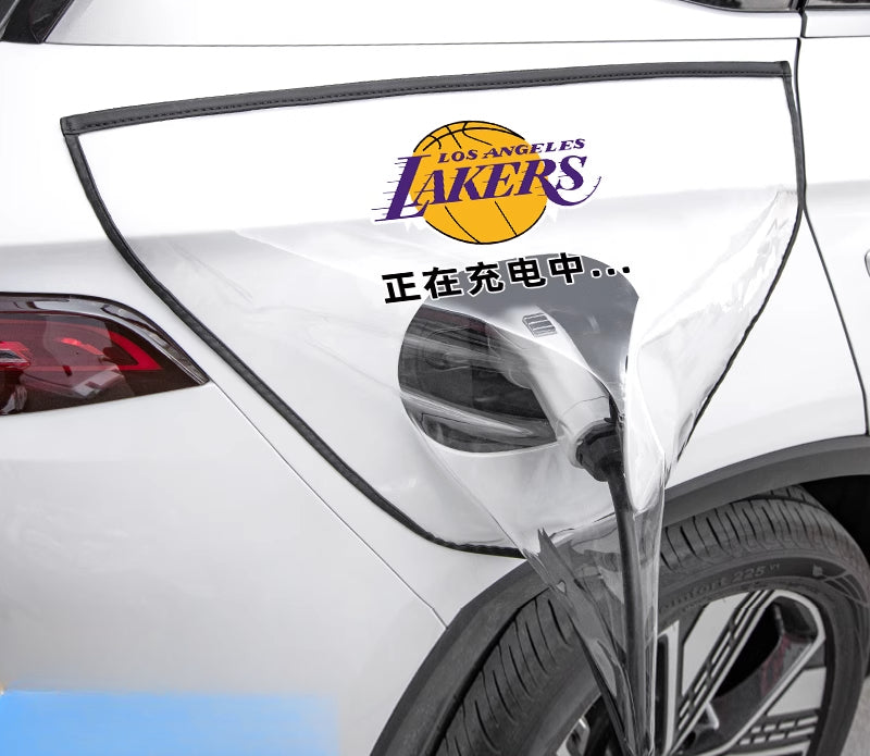 Smart # 5 EV Charging Port Rain Cover | Waterproof Protector [Small Image--NBA Lakers Style] Charging Gun Rain Cover