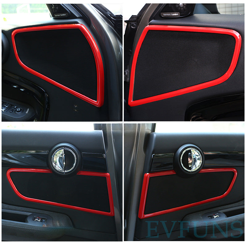 MINI Countryman F60 Door Speaker Ring Trim – Audio Frame Decoration Red Evfuns