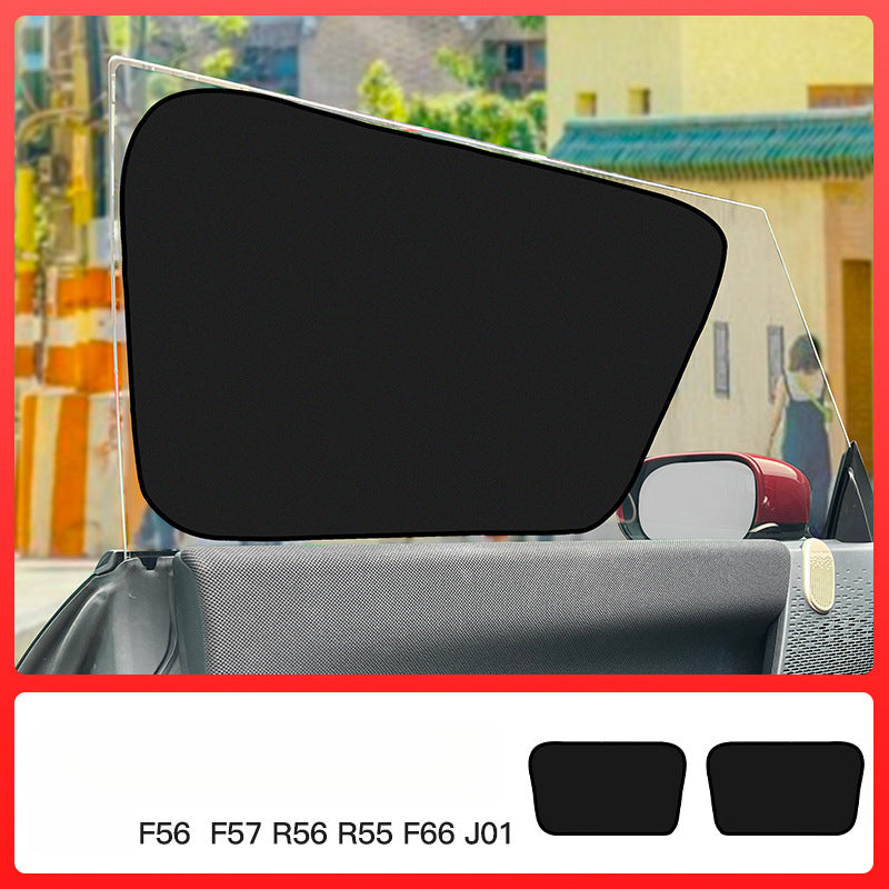 Mini Cooper Summer Sunshade Window Curtain Electrostatic Sunshade [Long Style Pair] Evfuns