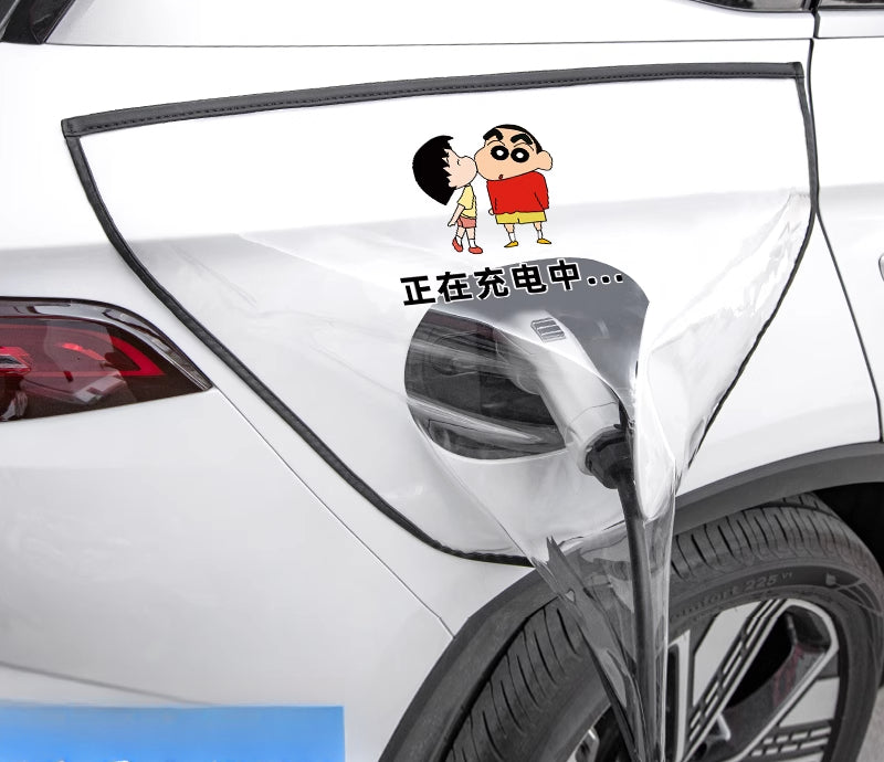 Smart # 5 EV Charging Port Rain Cover | Waterproof Protector 【Small Image--Crayon Shin-chan New Style】Charging Gun Rain
