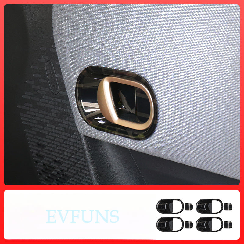 MINI F65/F66 Interior Door Handle Armrest Trim Cover Dark Rice 4 Pack Evfuns