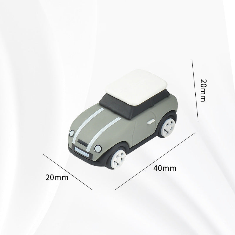 MINI Cooper Dashboard Silicone Ornament – Miniature Car Interior Decoration MINI Car Ornament [Unicorn Gray] Evfuns