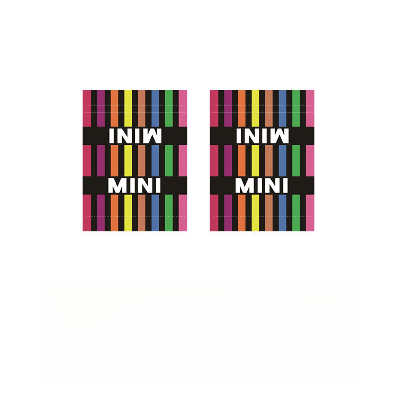 MINI Cooper Creative Label Decals Colorful MINI [Small Size] Pair Set Evfuns