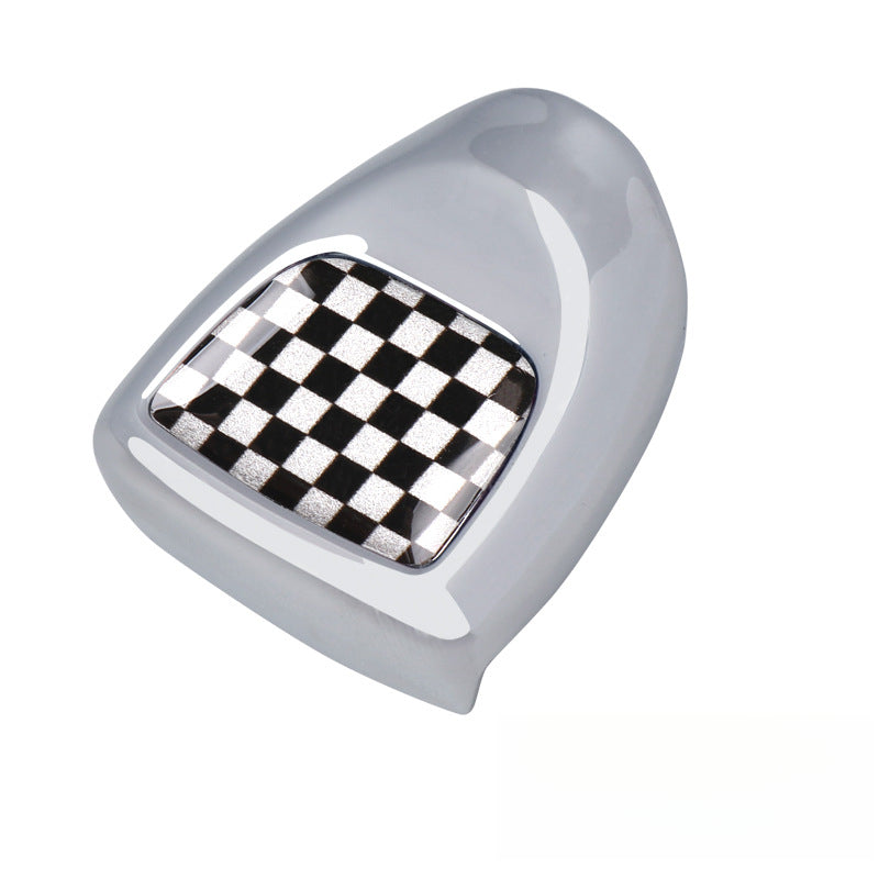 MINI Cooper Engine Start Button Cover – F Series Ignition Trim Sticker Black and white plaid Evfuns