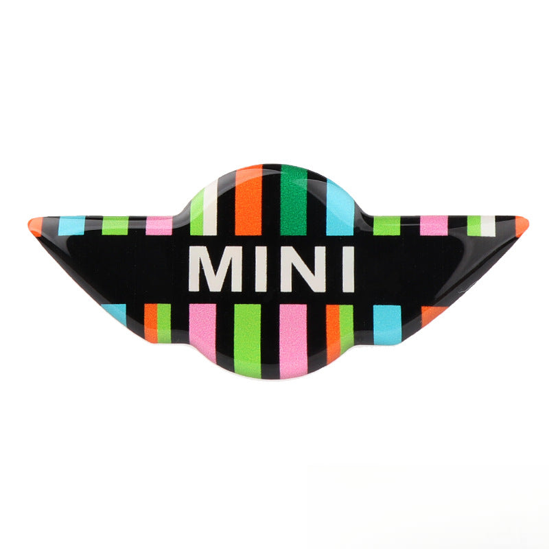 MINI Cooper Steering Wheel Logo Sticker – Scratch Cover & Styling Decal Rainbow Style Evfuns