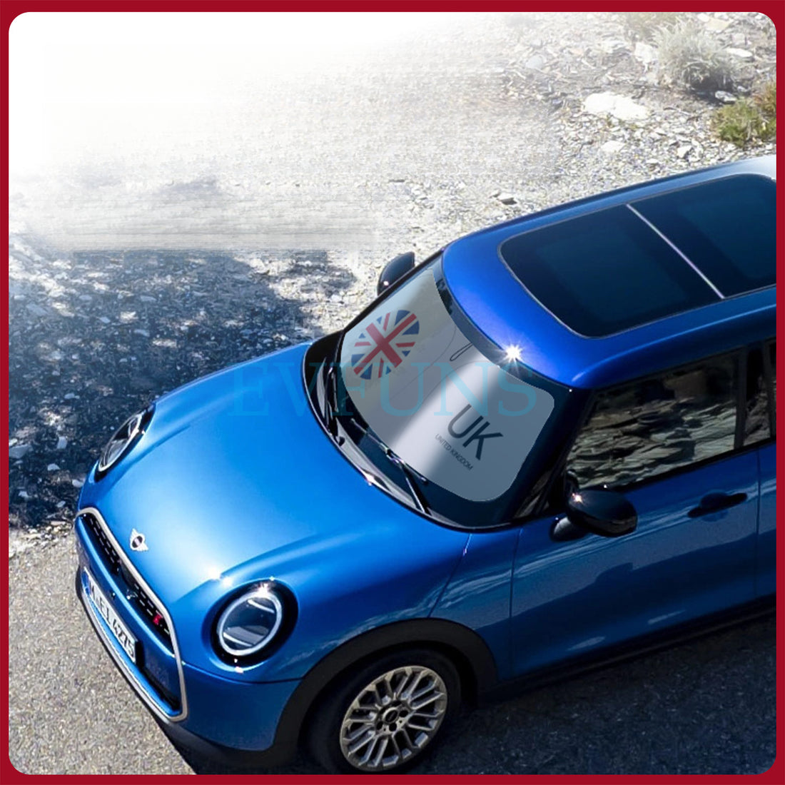 MINI Cooper / Aceman Windshield Sunshade Umbrella – Custom Fit Heat & UV Protection Evfuns