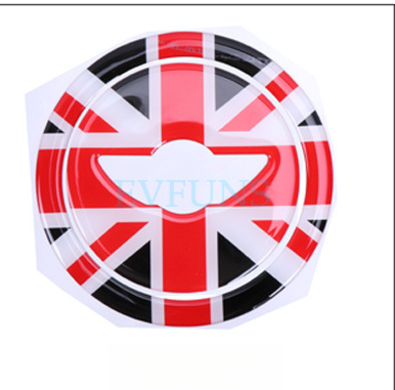 MINI Cooper R56 R60 Steering Wheel 3D Gel Sticker – Dome Emblem Decal Black Rice Style / as Shown in the Picture Evfuns