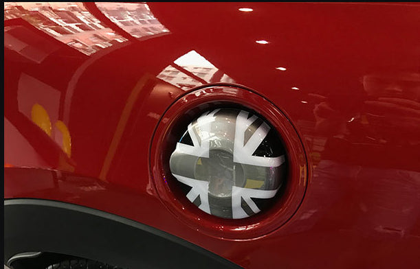 MINI Cooper S F55/F56 Fuel Tank Cover Trim – Custom ABS Decoration41 Black and gray rice flag Evfuns