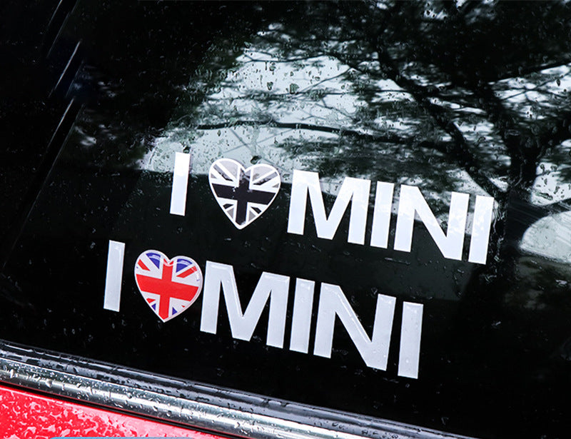 I ❤️ MINI Window Decal – Creative Waterproof Car Sticker Evfuns