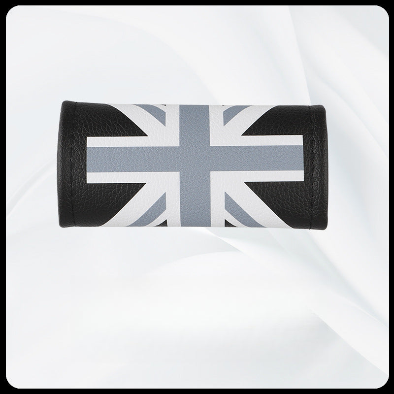 Leather Grab Handle Cover for MINI Cooper – Interior Door & Roof Protection Sleeve Leather Gloves [Gray Rice] Evfuns