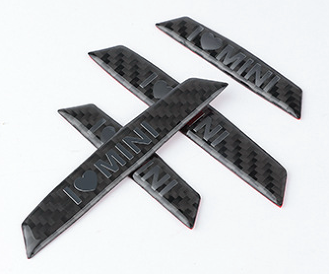 MINI Cooper Door Edge Guards – Anti-Collision Strips for Clubman / Countryman Black Carbon Fiber Door Anti-Collision