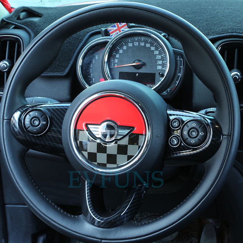 MINI Cooper 3D Steering Wheel Gel Sticker – Interior Trim for F/R Series Evfuns