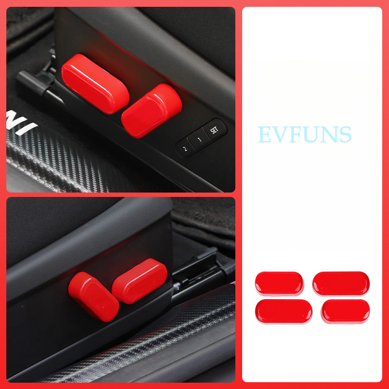 MINI J01 / J05 Seat Adjustment Button Cover – Interior Trim for Cooper EV J01/J05 [Vibrant Red] Main and Passenger