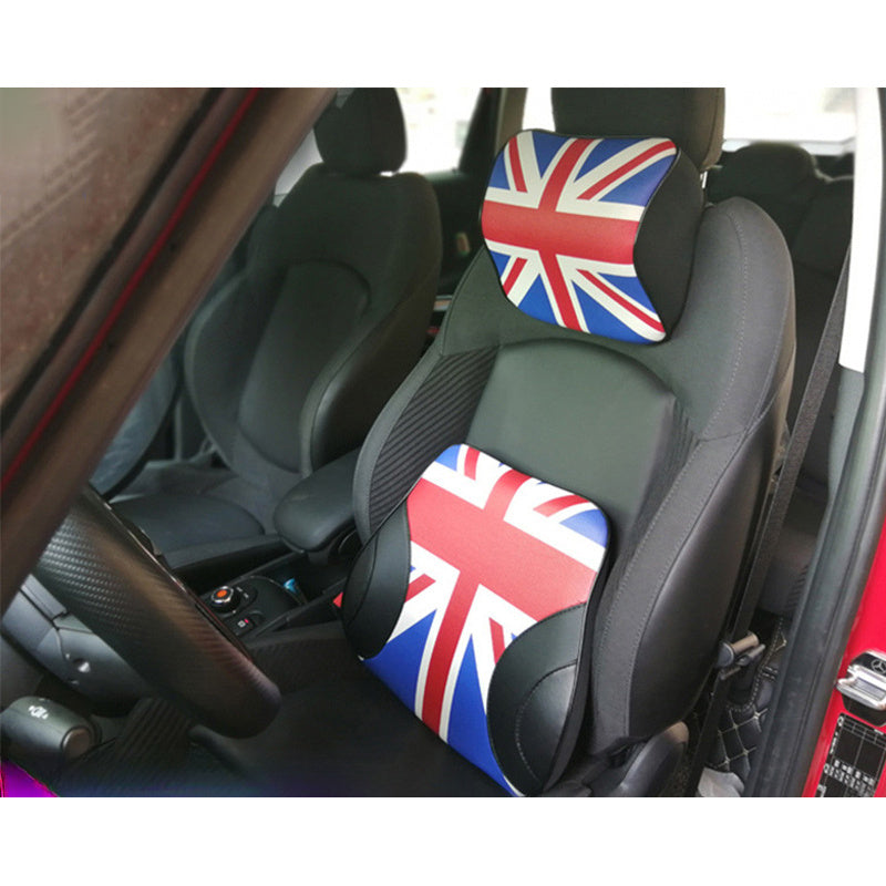 MINI Cooper Car Neck Pillow & Lumbar Cushion Set Evfuns