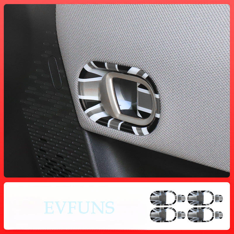MINI F65/F66 Interior Door Handle Armrest Trim Cover Gray rice 4 pack Evfuns