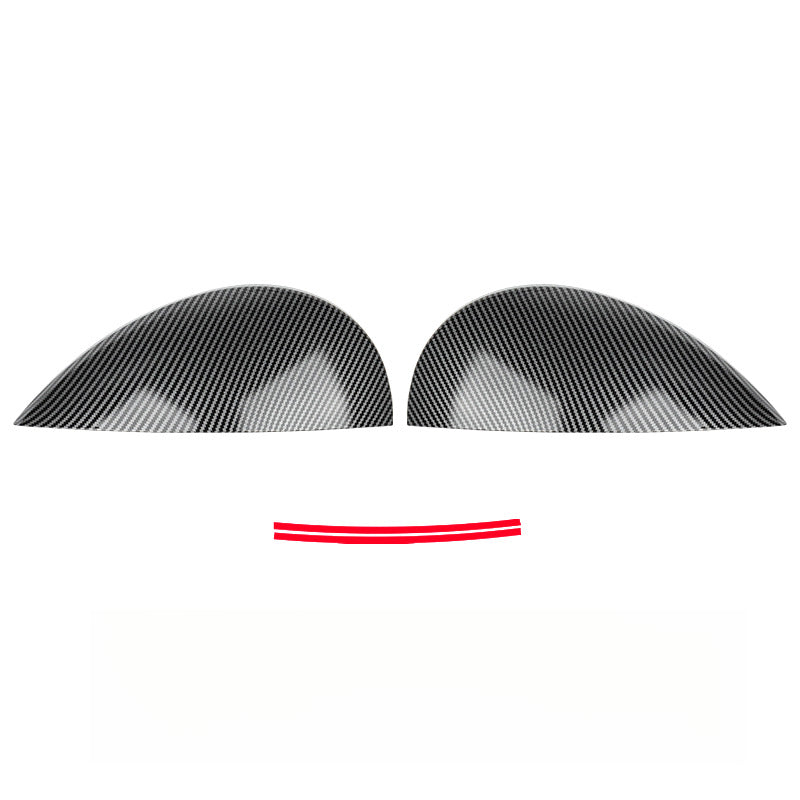 MINI F55/F56/F57/F54 Headlight Eyelid Trim Carbon Fiber Pattern (F55 F56 F57) Plastic Box Evfuns
