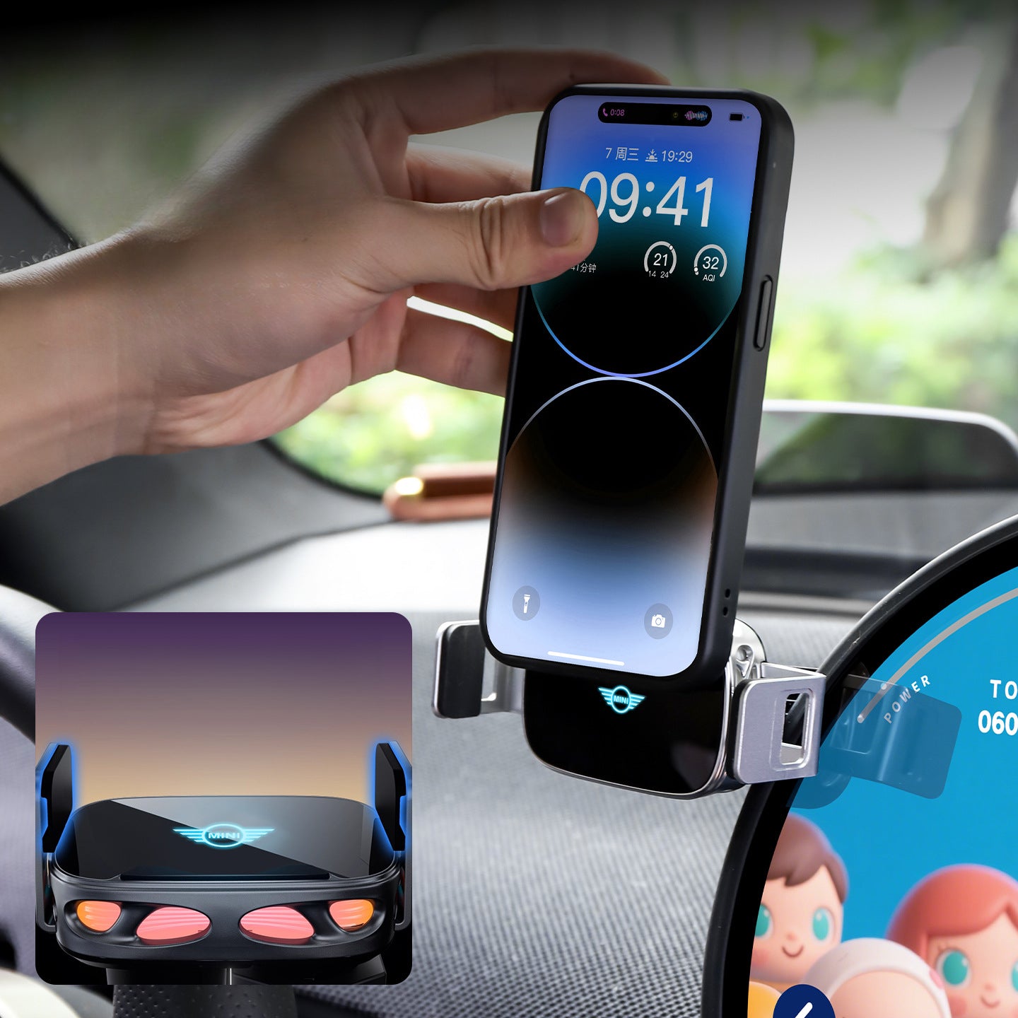 MINI Wireless Car Charger Phone Mount – J01/J05 F66 Countryman Evfuns