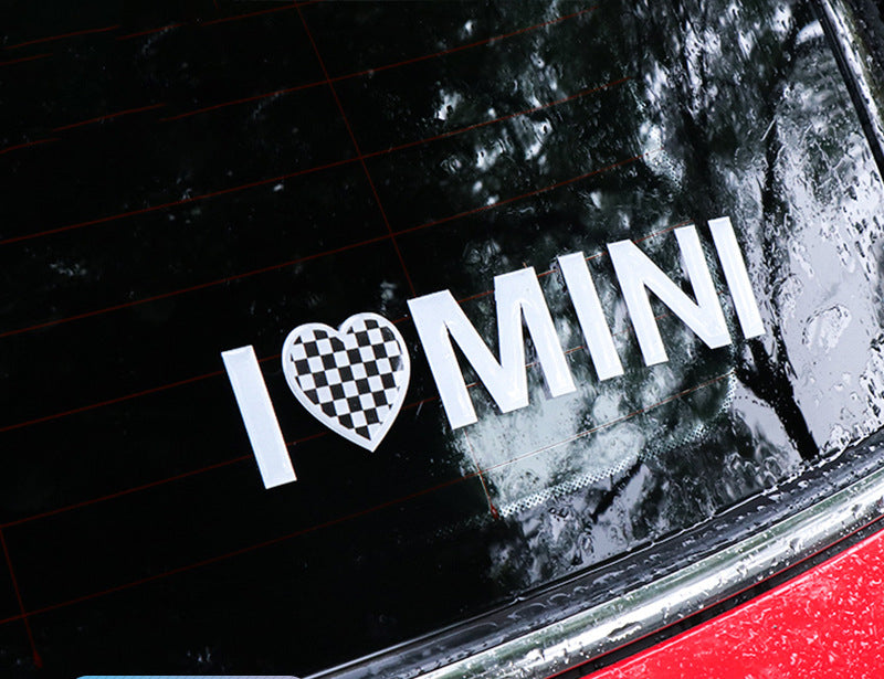 I ❤️ MINI Window Decal – Creative Waterproof Car Sticker Evfuns