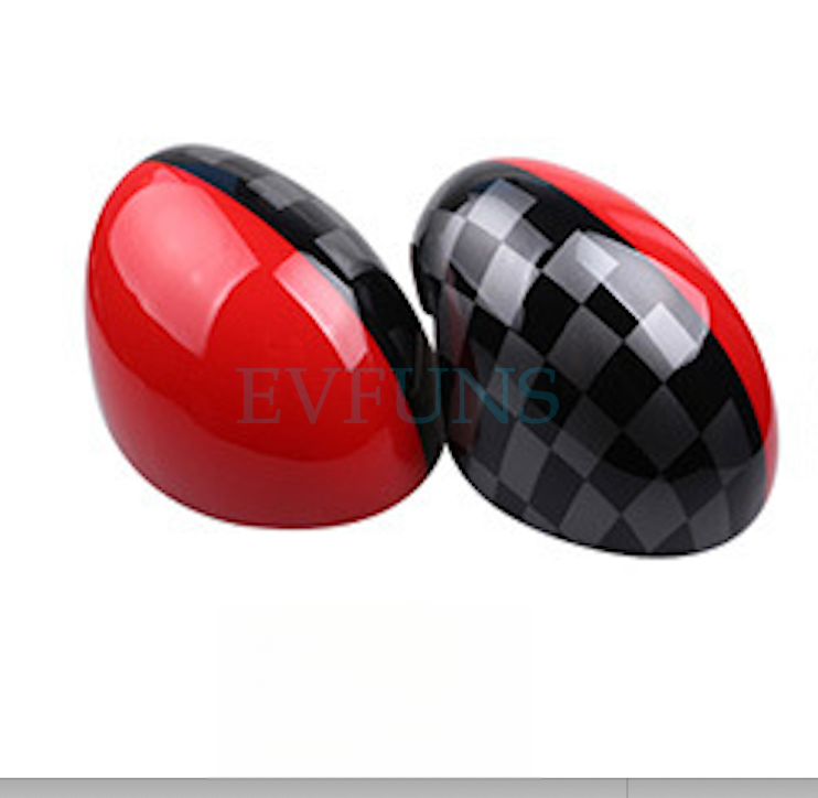 MINI Cooper Rearview Mirror Cover – F56 F60 Side Mirror Trim Overlay F55/F56[JCW pair] Evfuns