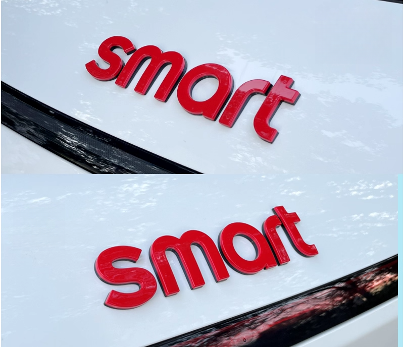 SMART Car Hood Letter Emblem & Badge Sticker – # 3/ # 1 / # 5Custom Body Decal Smart Letter Sticker (Front and Rear)