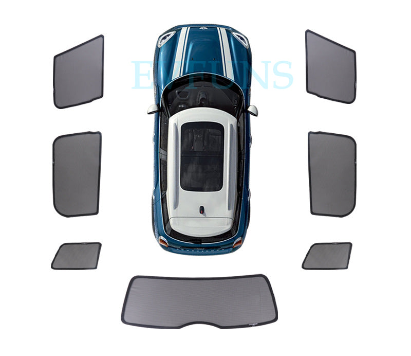 MINI Cooper Sunshade for F54 F55 F60 R60 – Magnetic Side Window Visor Evfuns