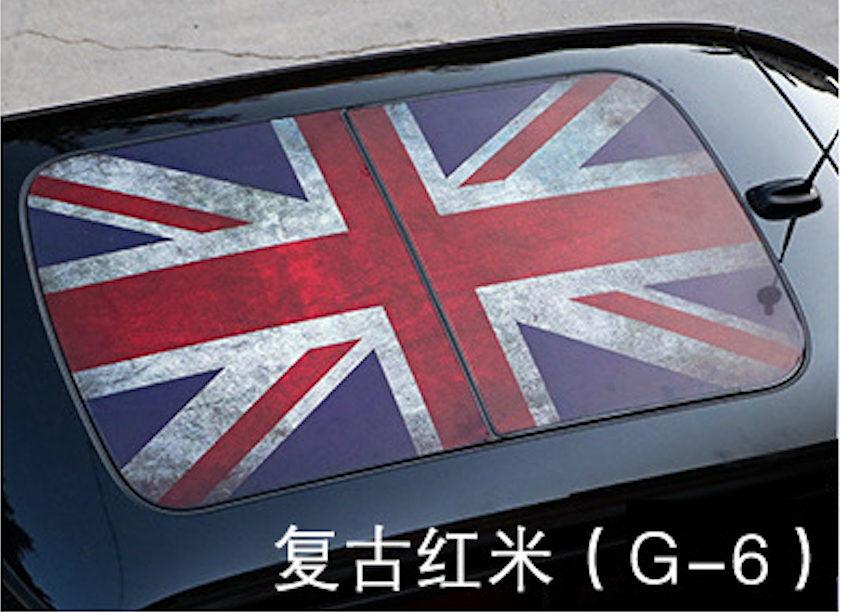 MINI Cooper Roof Sunroof Decal – Union Jack Perforated Roof Sticker for Countryman & More G6 Retro Redmi Evfuns