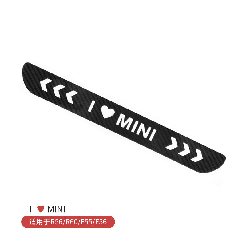MINI Cooper High Brake Light Warning Sticker – Tail Lamp Decal Decoration I Love Mini / As Shown in the Picture (Black)