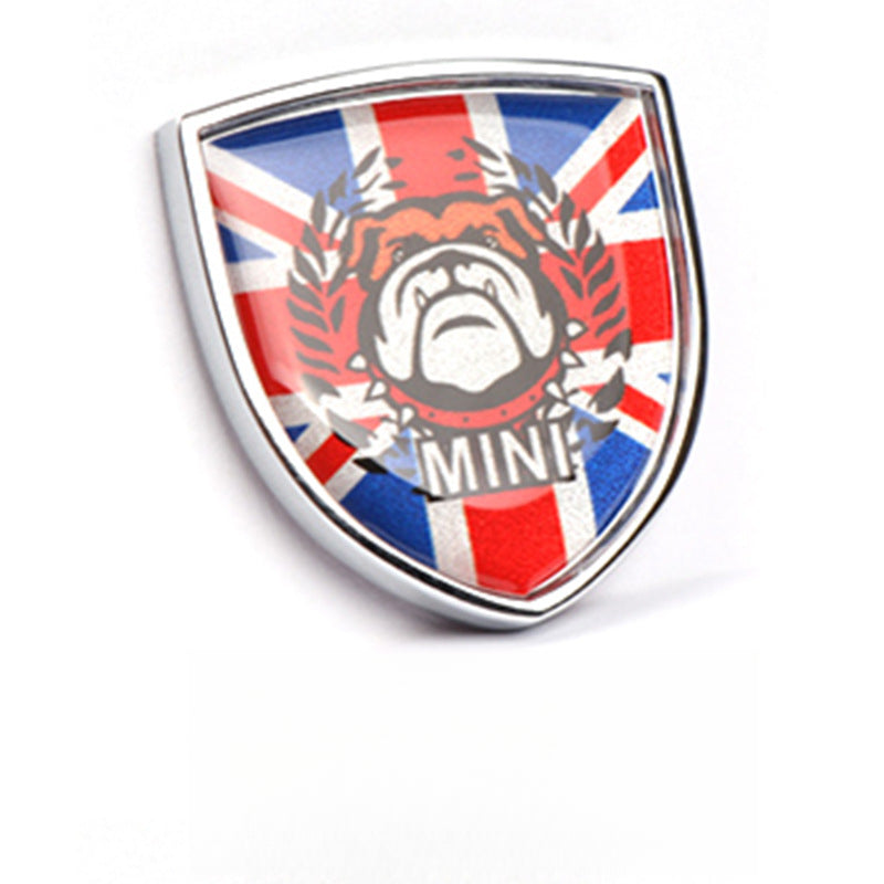 MINI Cooper Creative Metal Emblem Stickers – Universal Body/Window Badge Red Rice Bulldog Evfuns